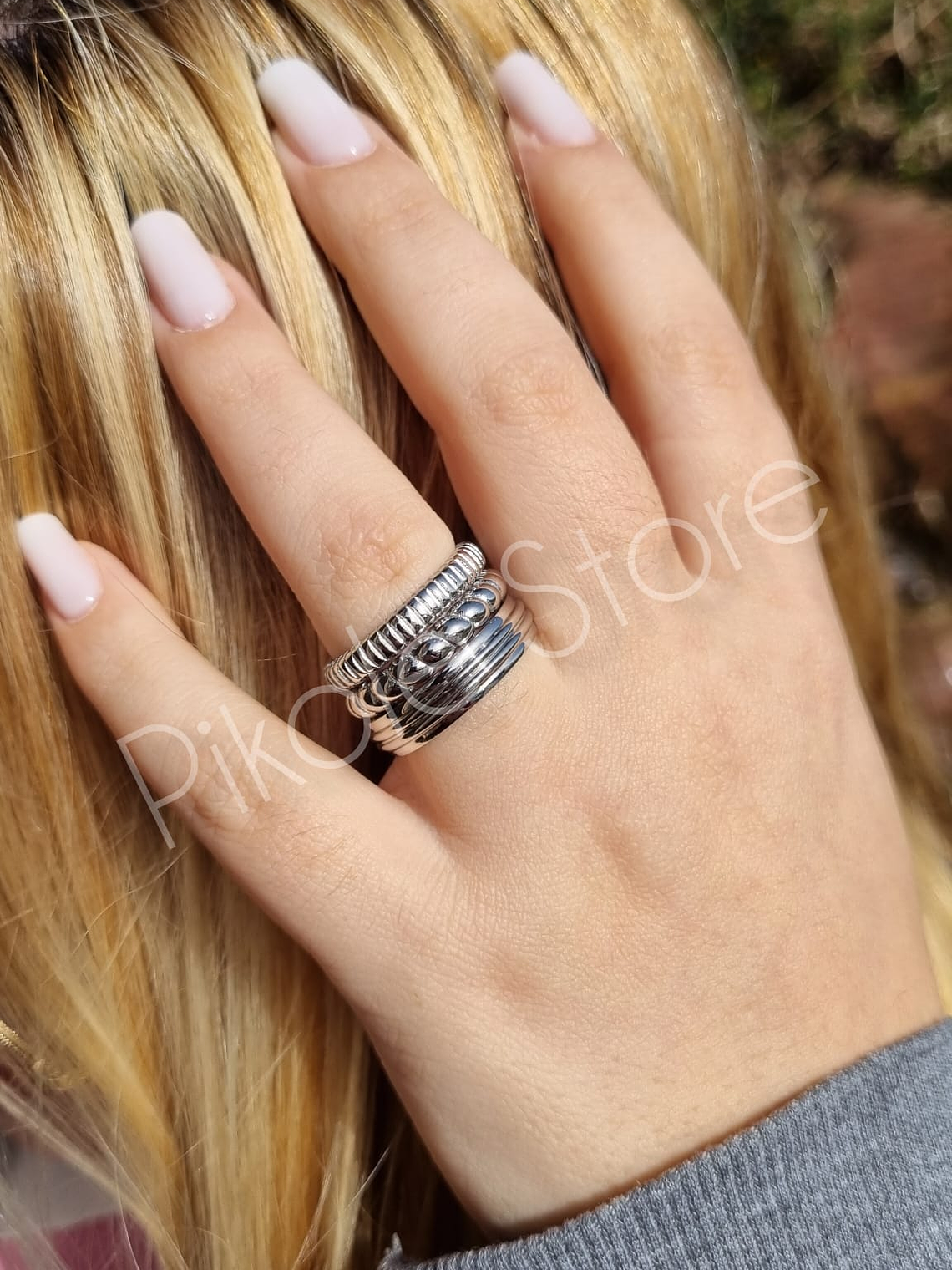 Anel Essência 3 Alianças 4