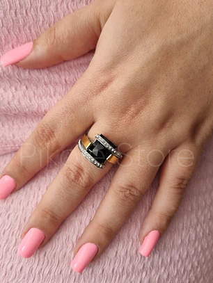 Anel Cristal Preto