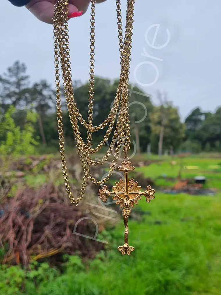 Colar Tesouros Flores de Fé 2metros 1