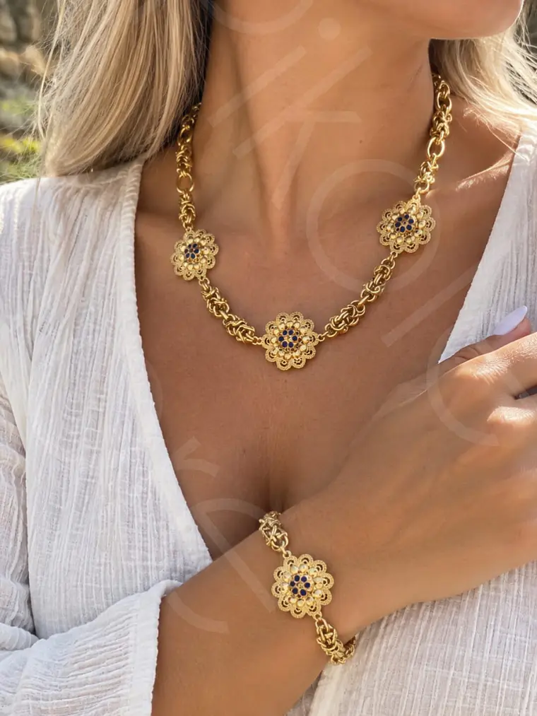 Conjunto Flores Azuis 1