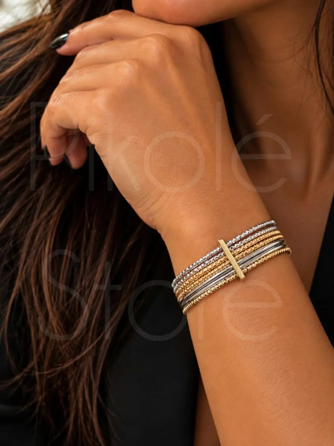Pulseira 7 Escravas Bicolor 1