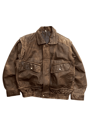 Jacket cuero genuino vintage ( L )