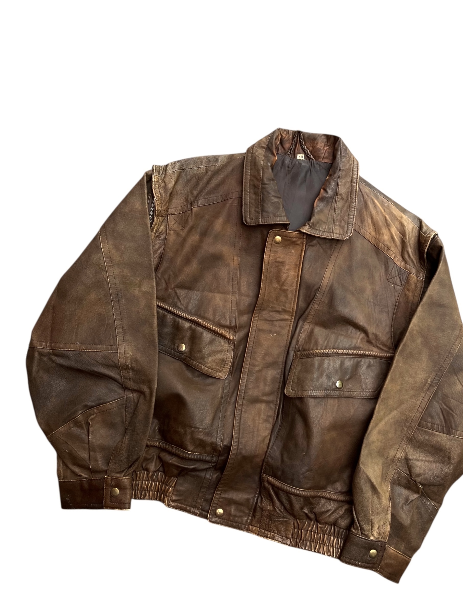 Jacket cuero genuino vintage ( L ) 3