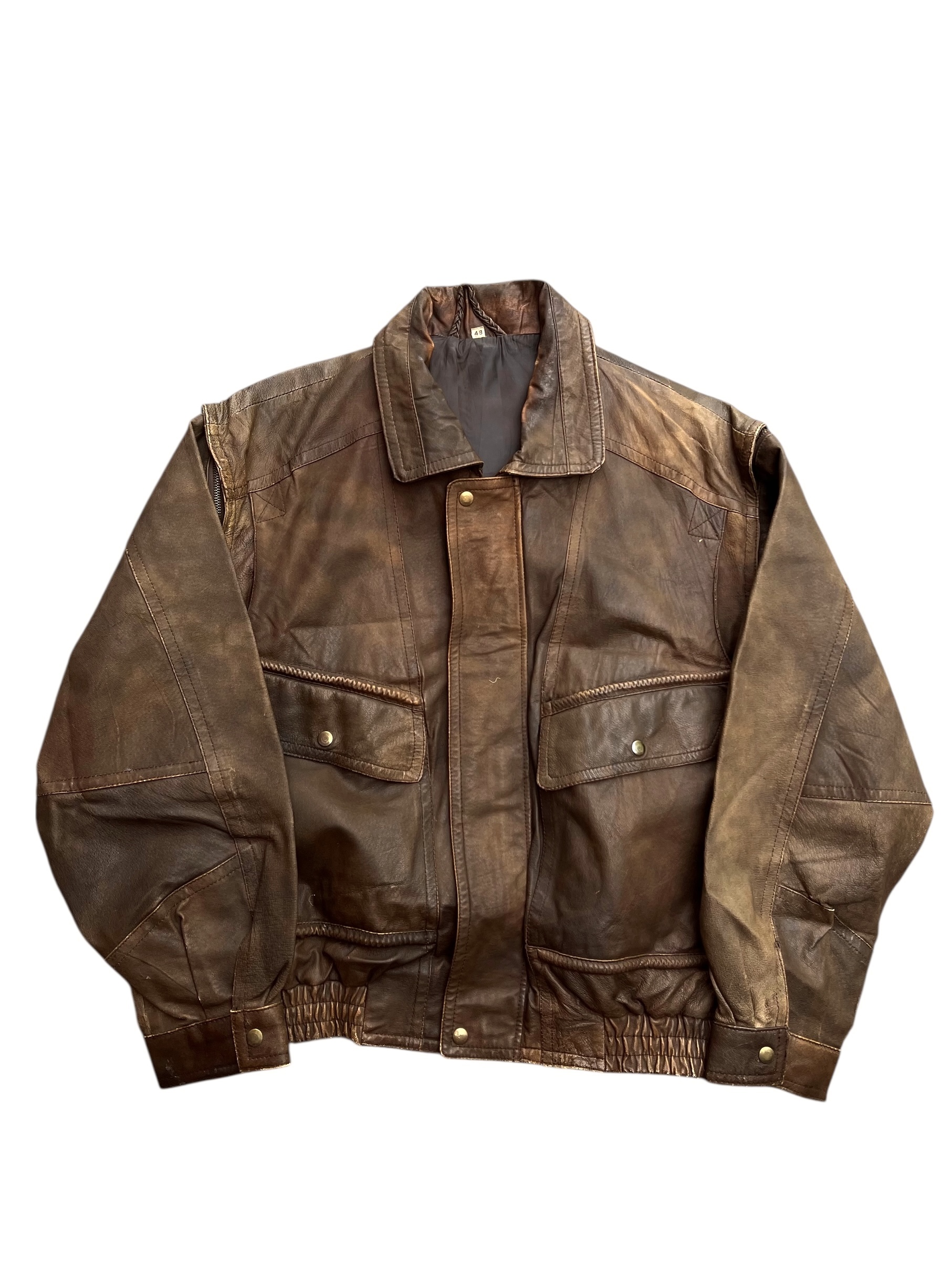 Jacket cuero genuino vintage ( L ) 2