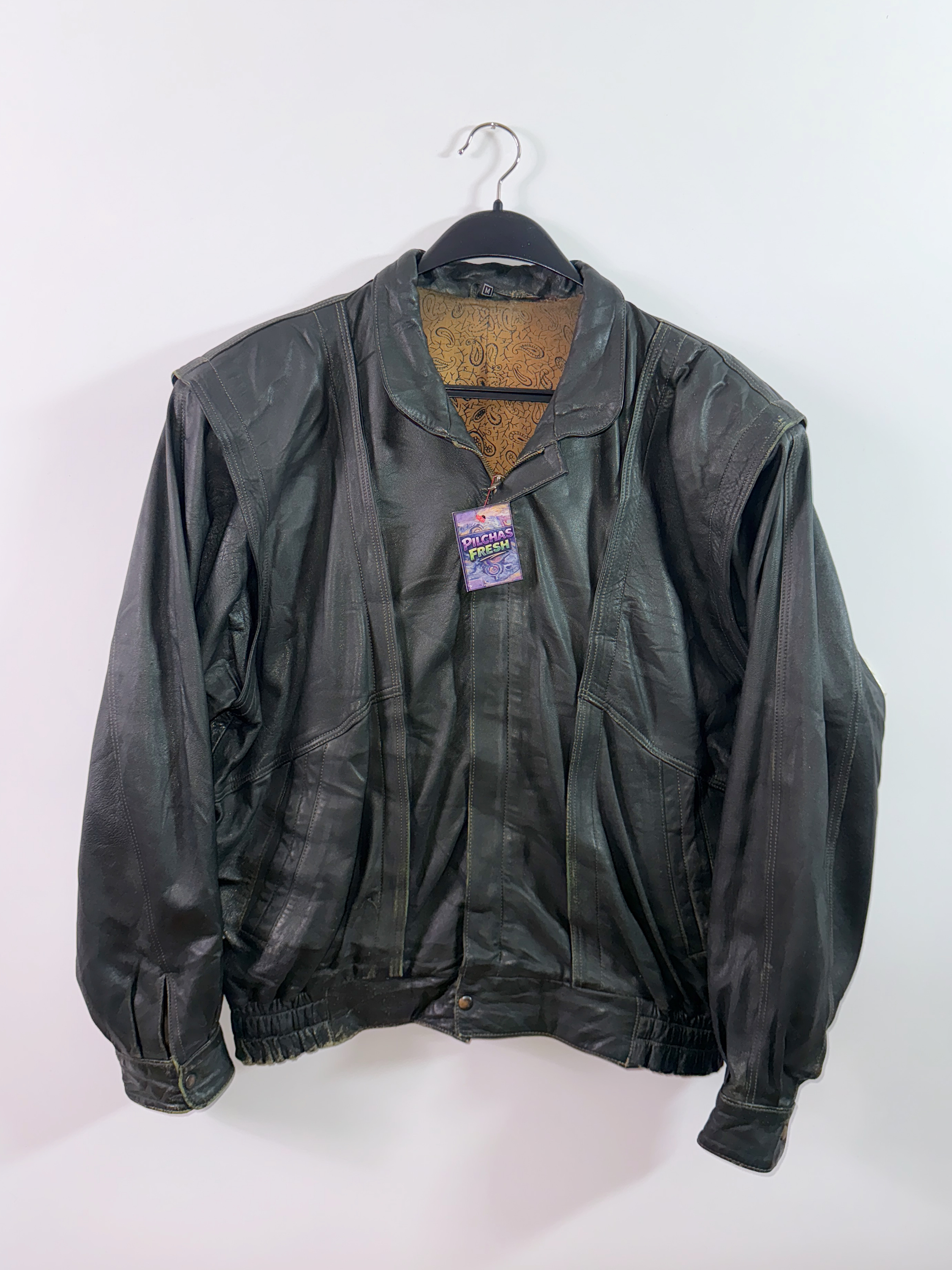 Chaqueta de cuero vintage (L) 1