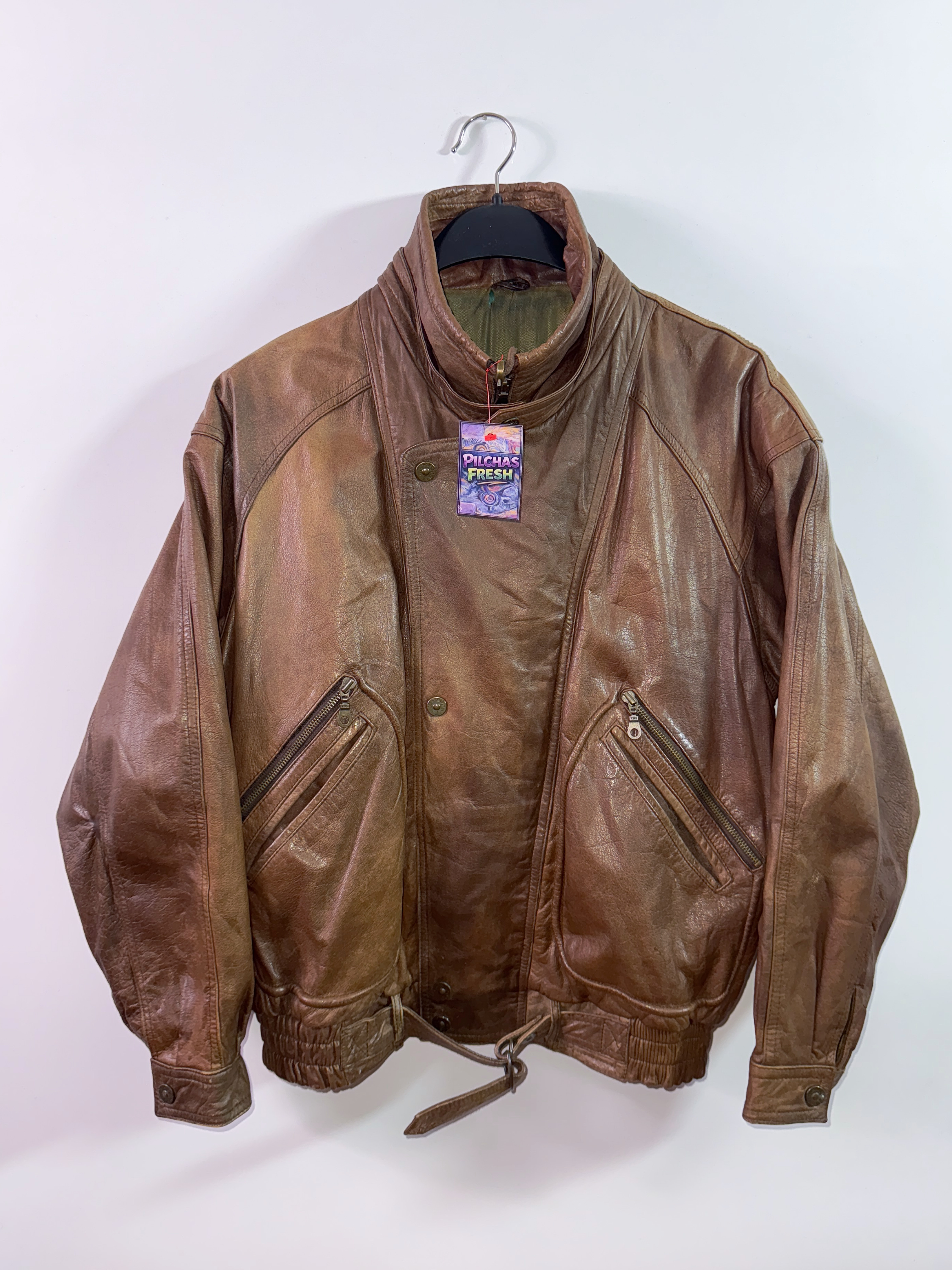 Jacket cuero vintage (M-L) 1