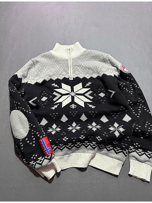 Sweater vintage grueso con forro  (L)