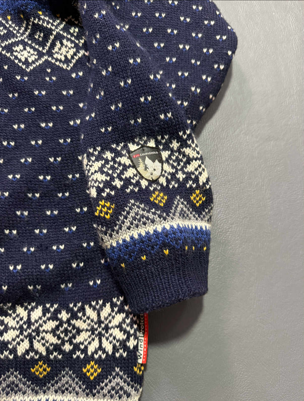 Sweater vintage GRUESO  lana forro interior  (L) 3