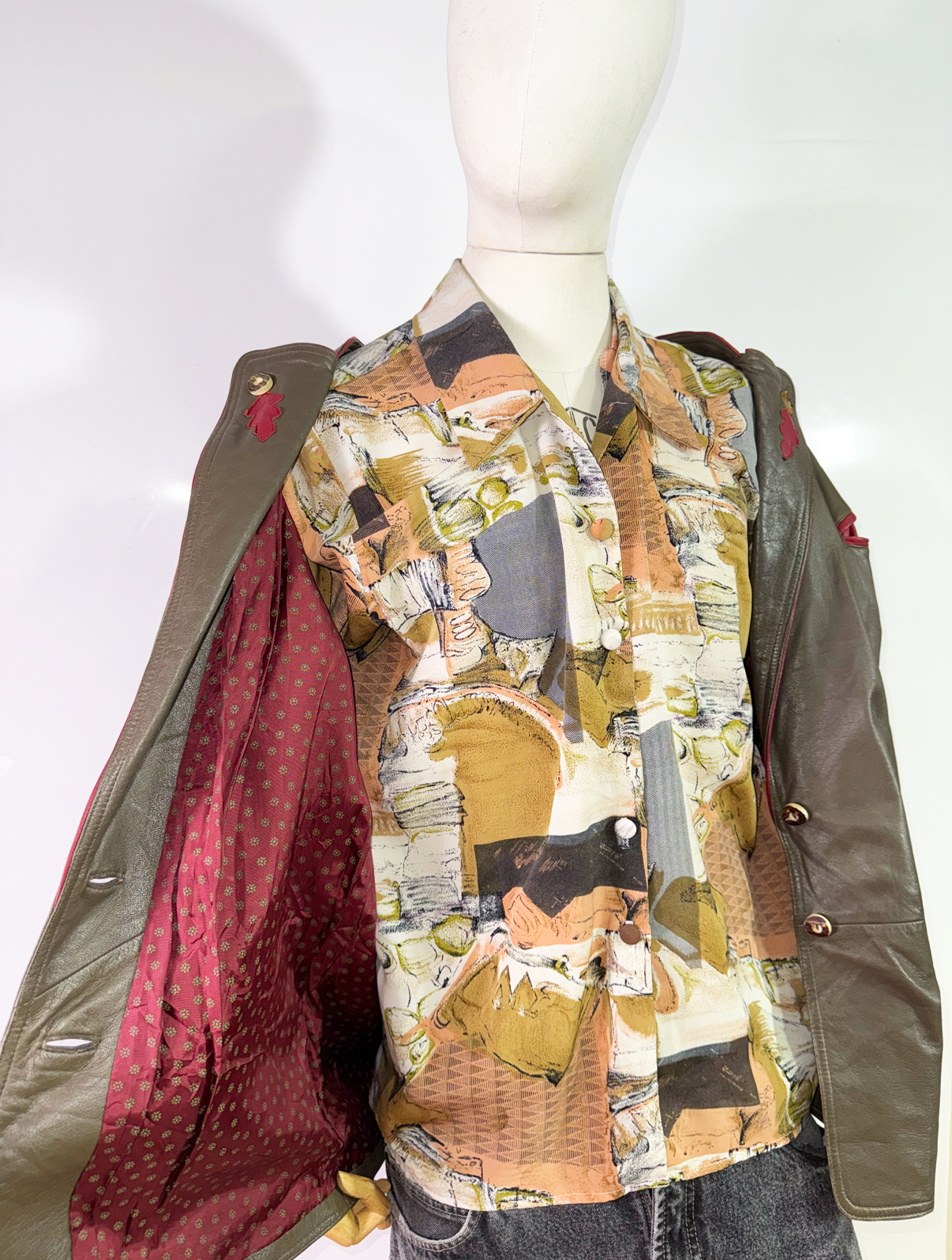 Jacket ecocuero vintage (L) 3