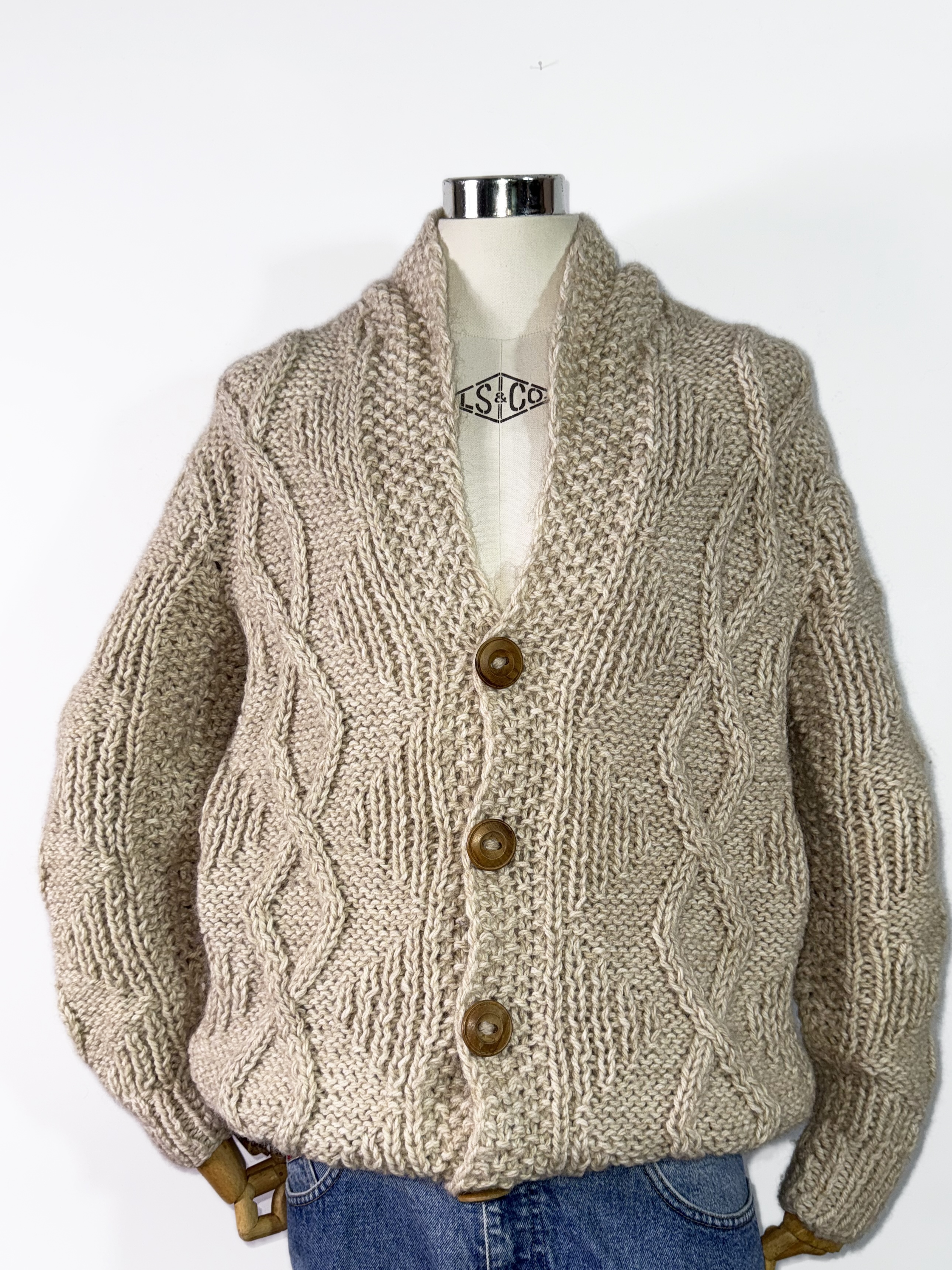 Sweater vintage lana grueso (M) 2