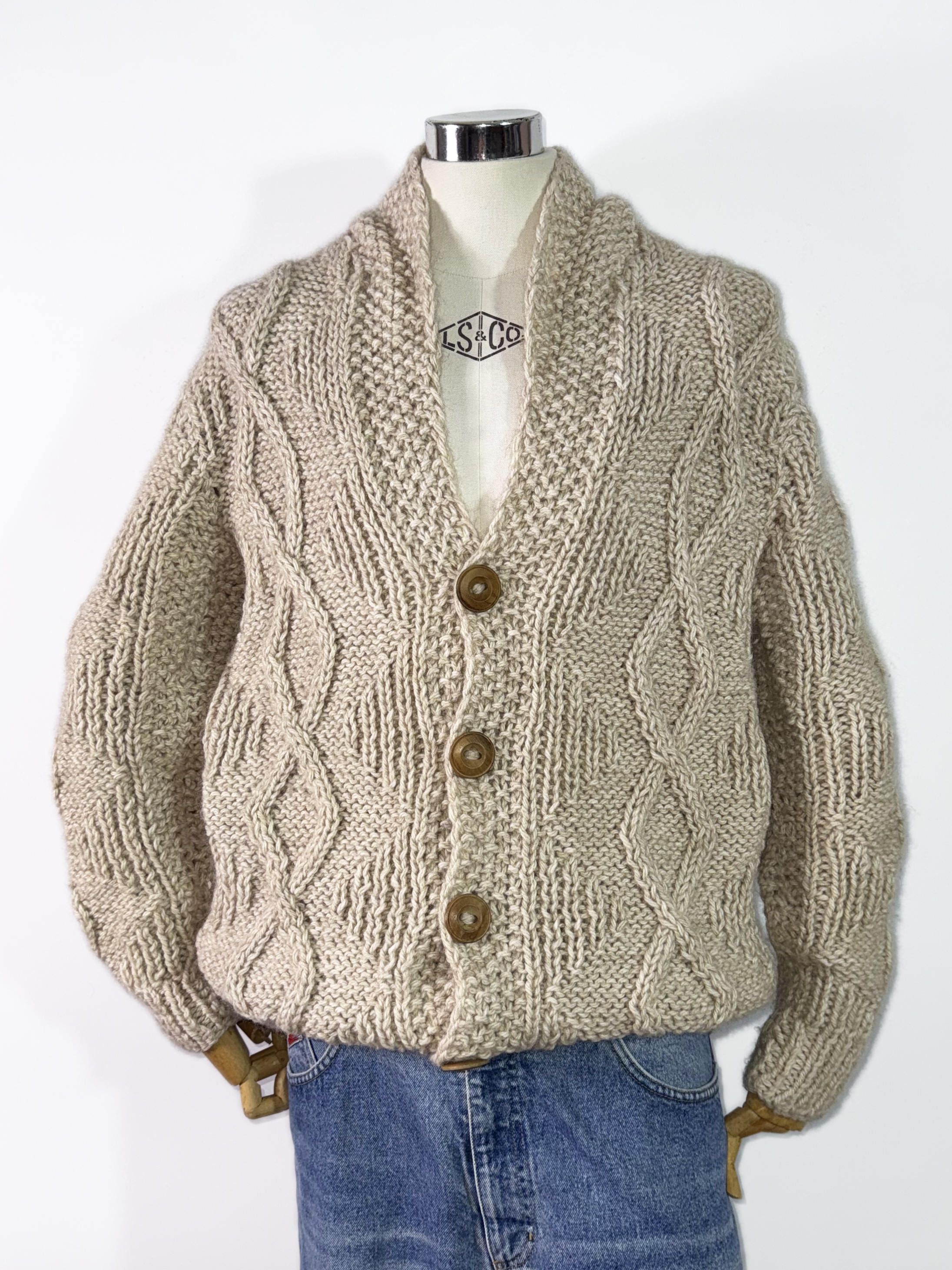 Sweater vintage lana grueso (M) 1