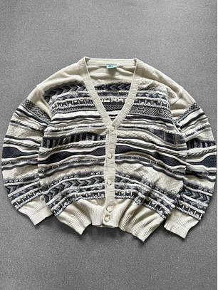 Cardigan vintage estilo coogi (L-XL)