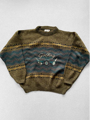 Sweater vintage grueso (M)