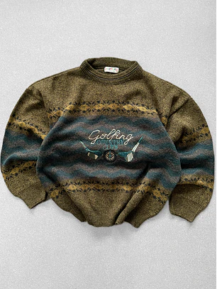 Sweater vintage grueso (M)