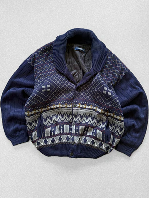Sweater /chaqueta vintage gruesa con forro (L-XL)
