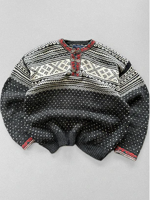 Sweater vintage grueso lana (L-XL)
