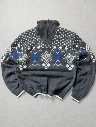 Sweater vintage grueso con forro (L)