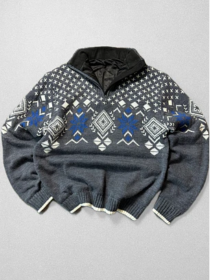Sweater vintage grueso con forro (L)