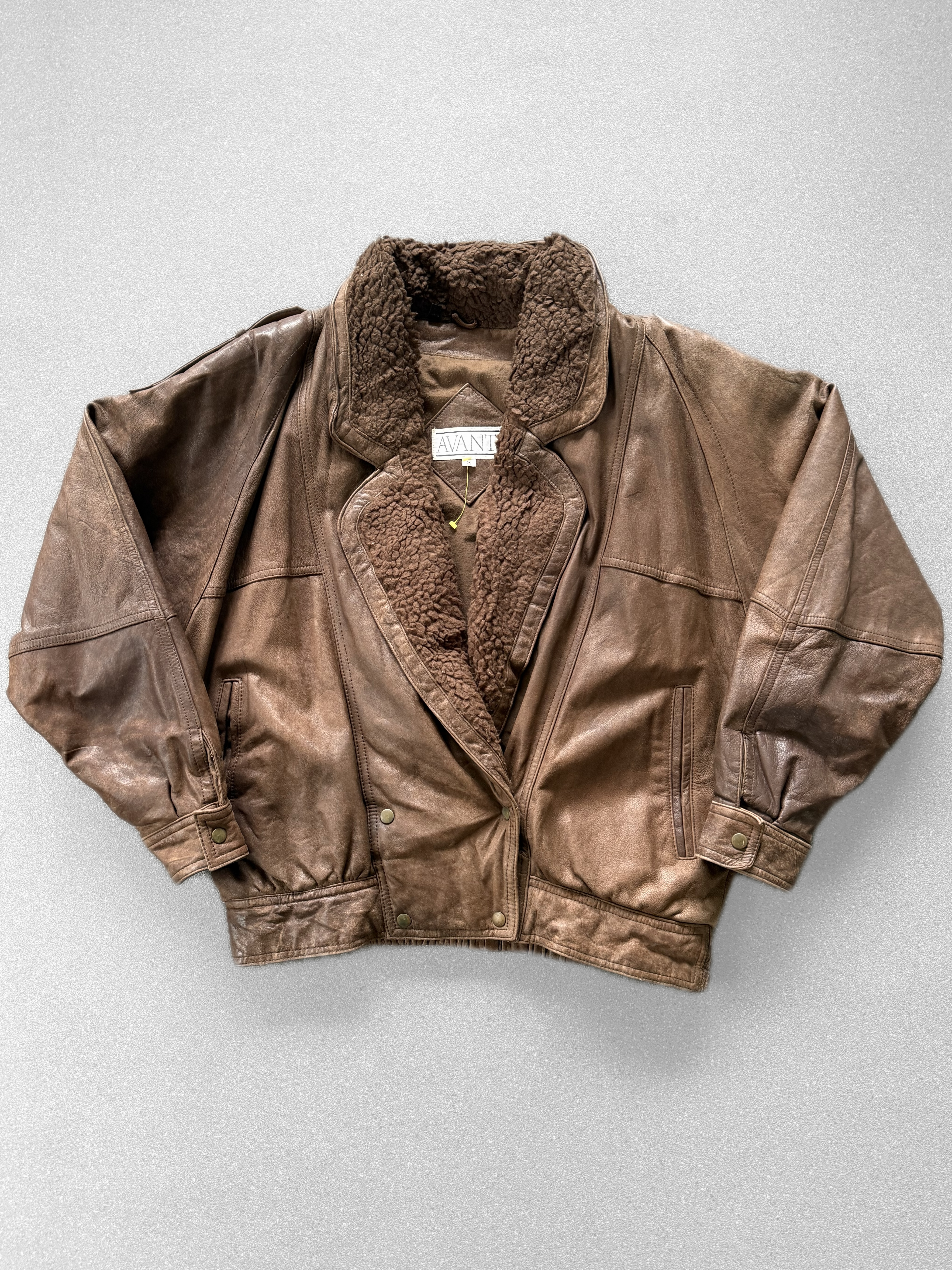 Chaqueta vintage 100% cuero (M) 1