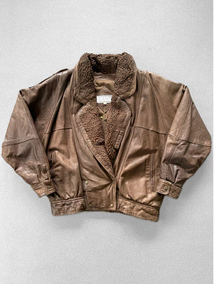 Chaqueta vintage 100% cuero (M)