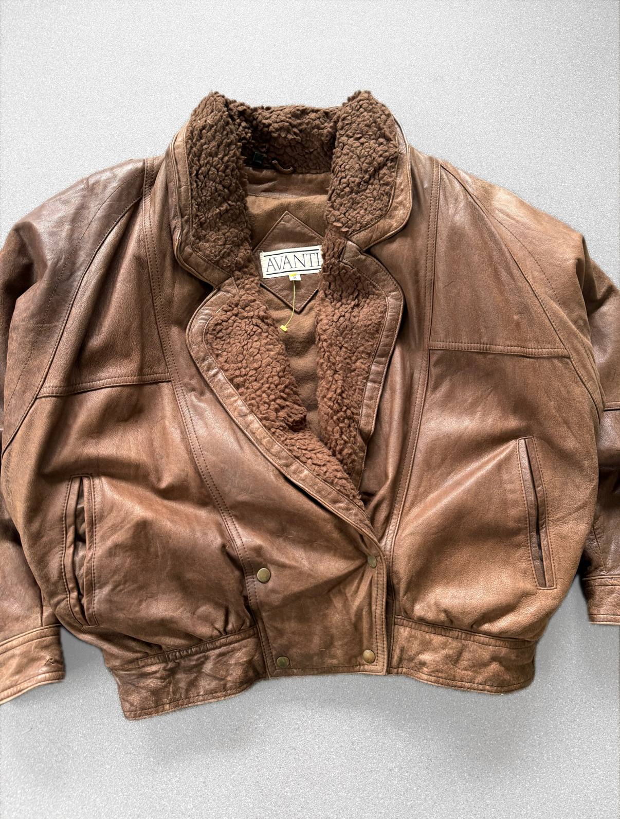 Chaqueta vintage 100% cuero (M) 3