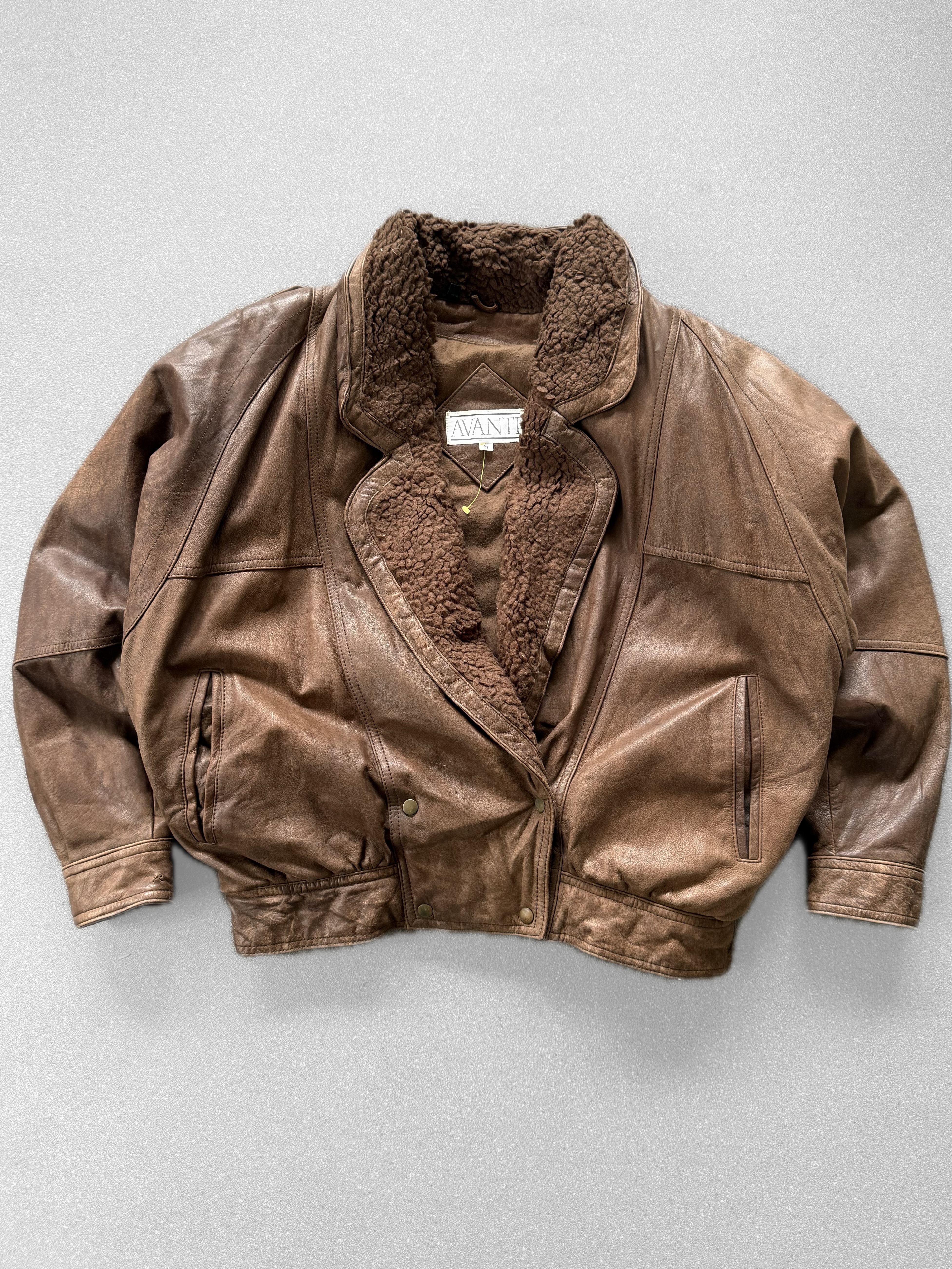 Chaqueta vintage 100% cuero (M) 2
