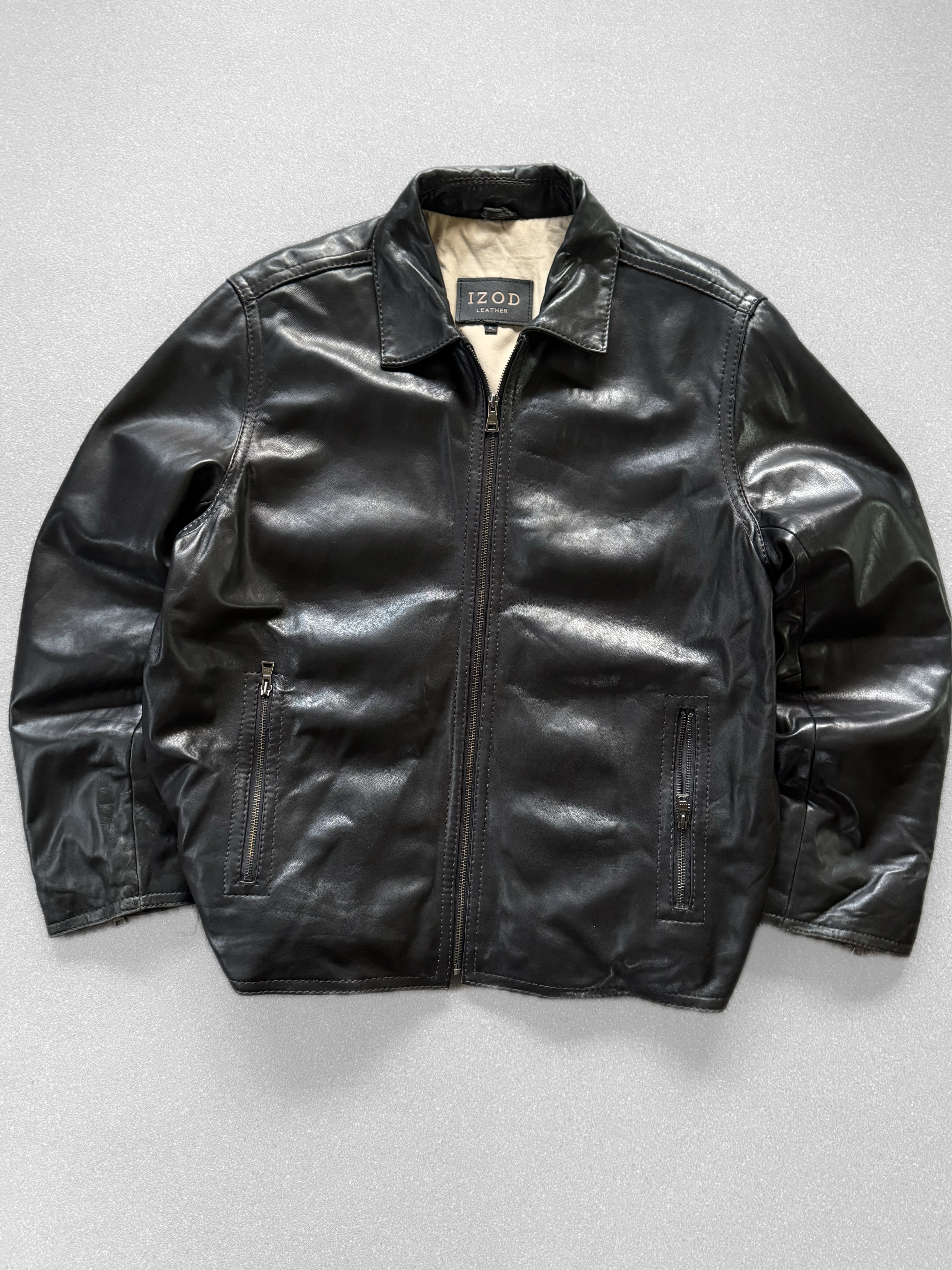 Chaqueta vintage 100% cuero (L) 1