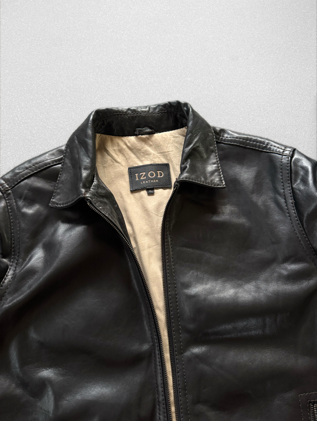 Chaqueta vintage 100% cuero (L) 3