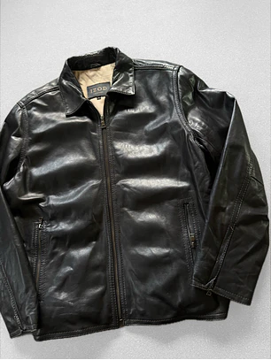 Chaqueta vintage 100% cuero (L)