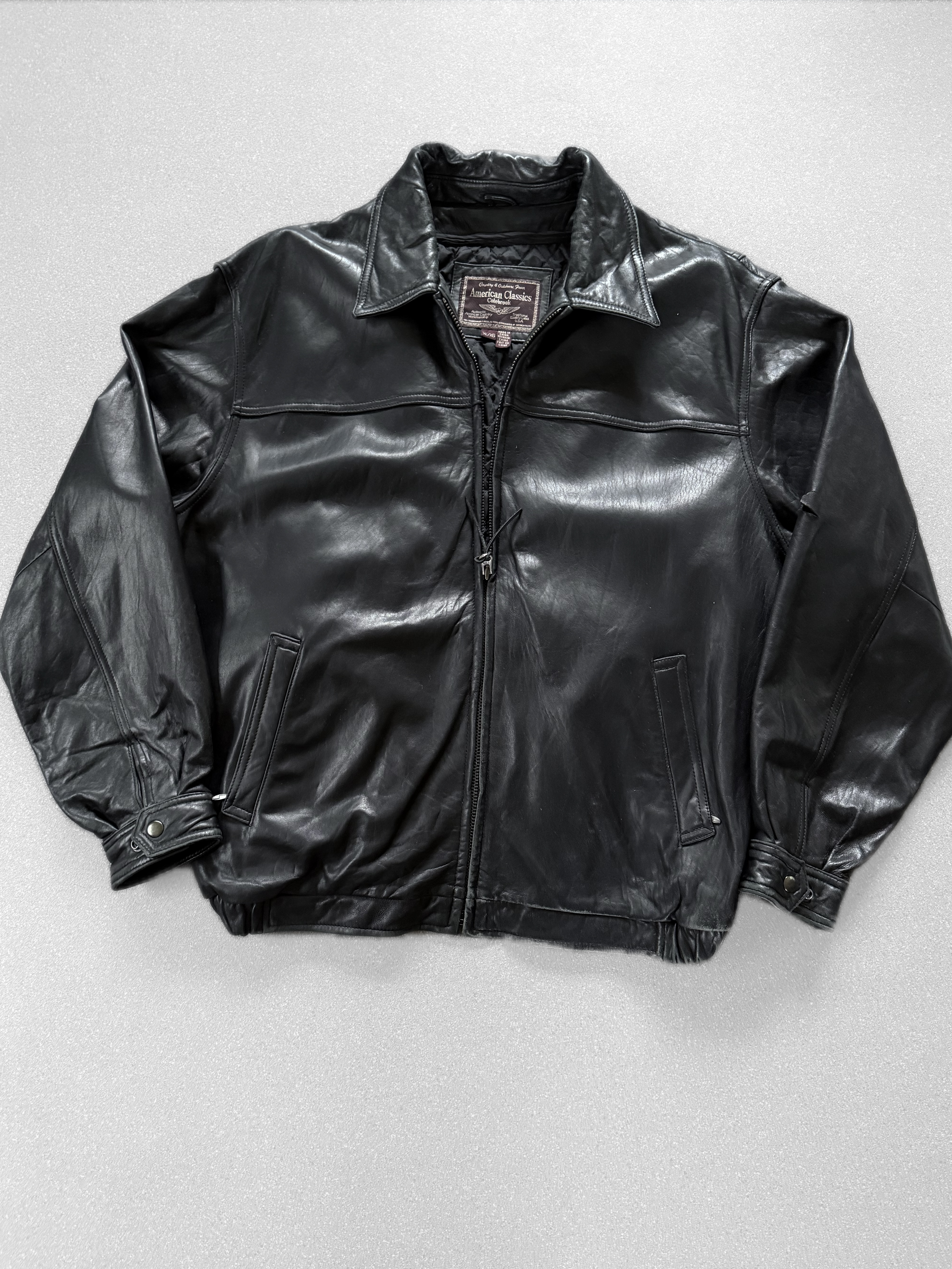 Chaqueta vintage 100% cuero (XL) 1