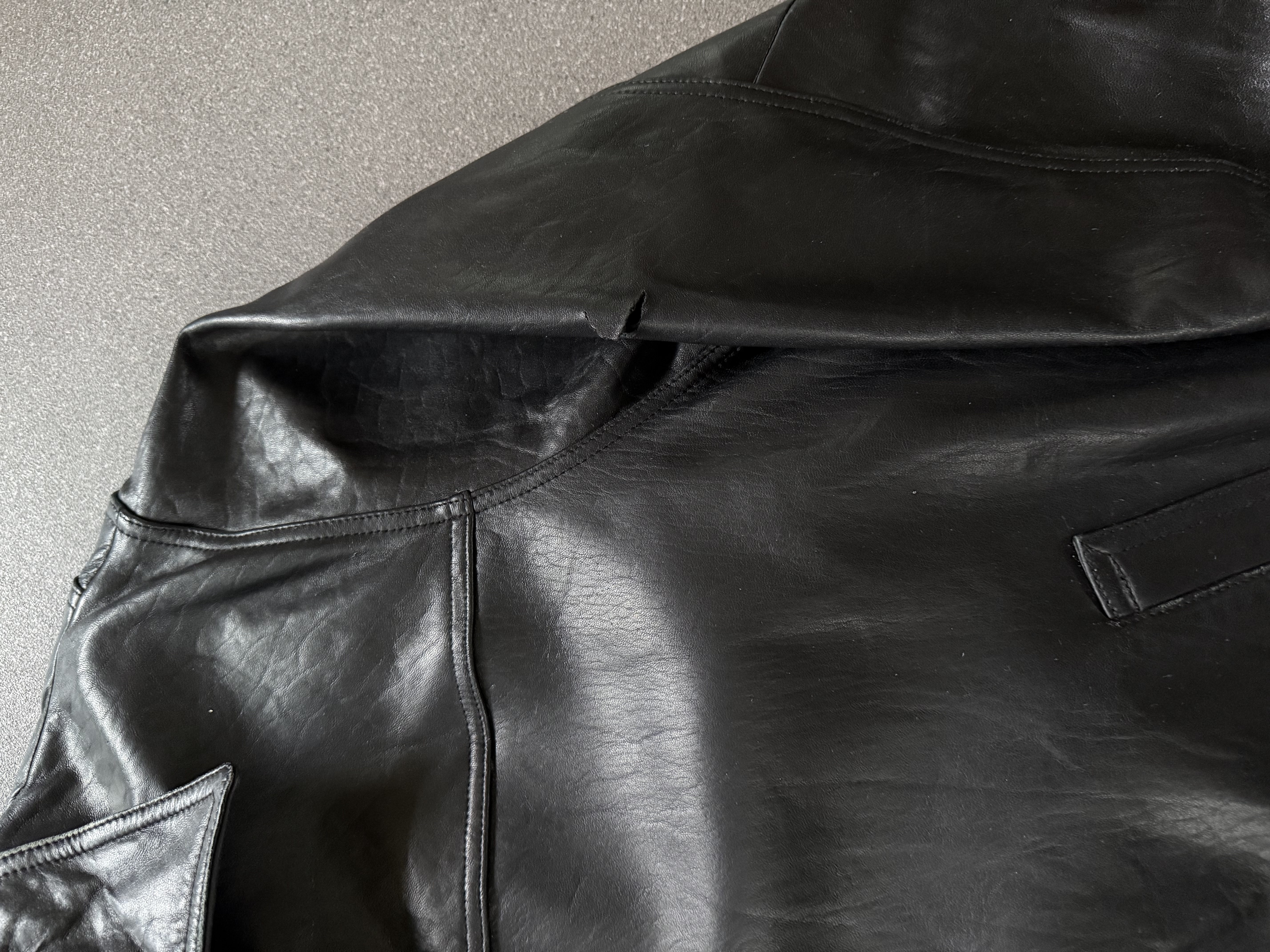 Chaqueta vintage 100% cuero (XL) 4