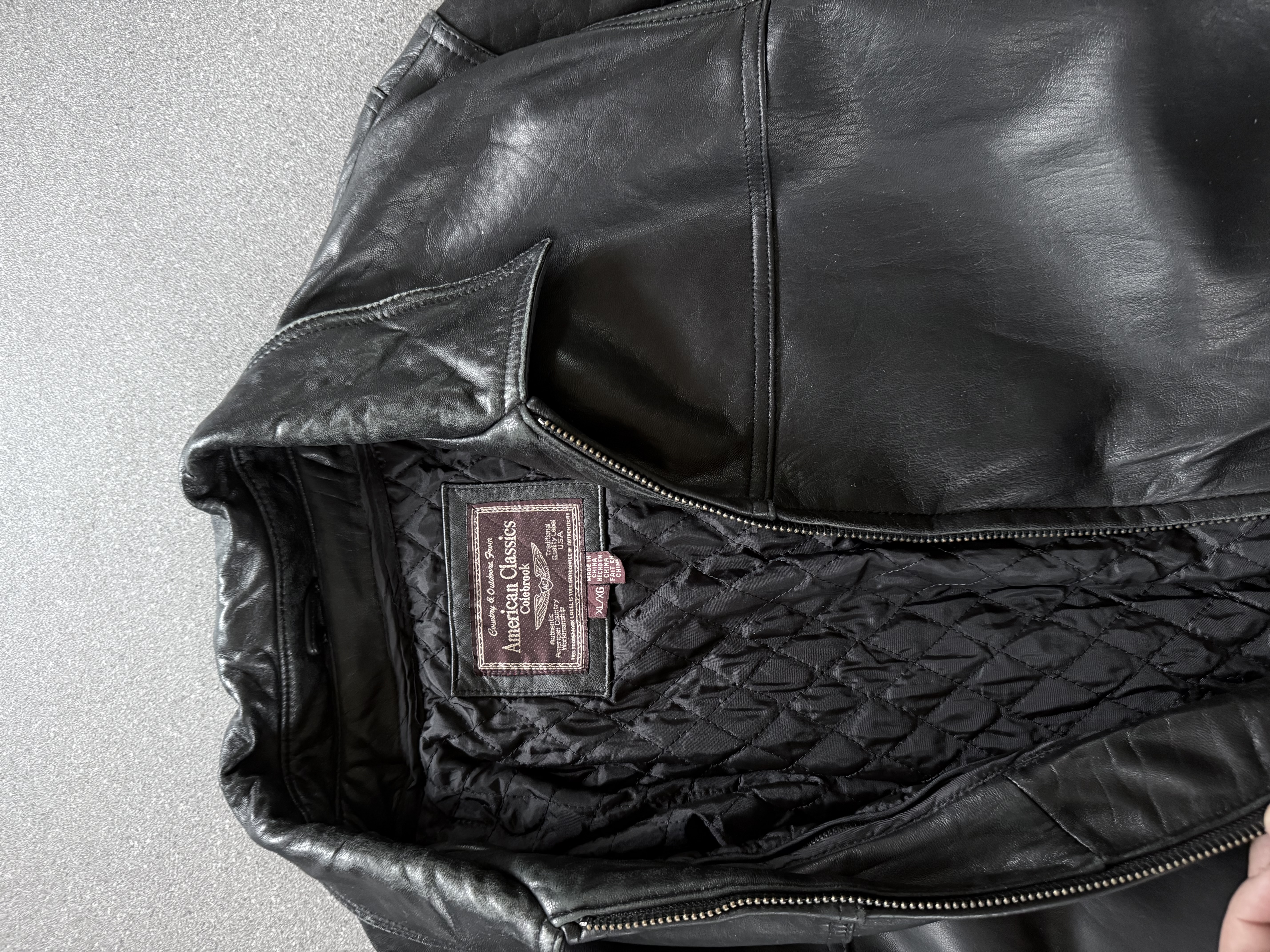 Chaqueta vintage 100% cuero (XL) 2