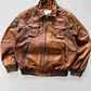Jacket aviadora vintage 100% cuero (L) - Miniatura 1