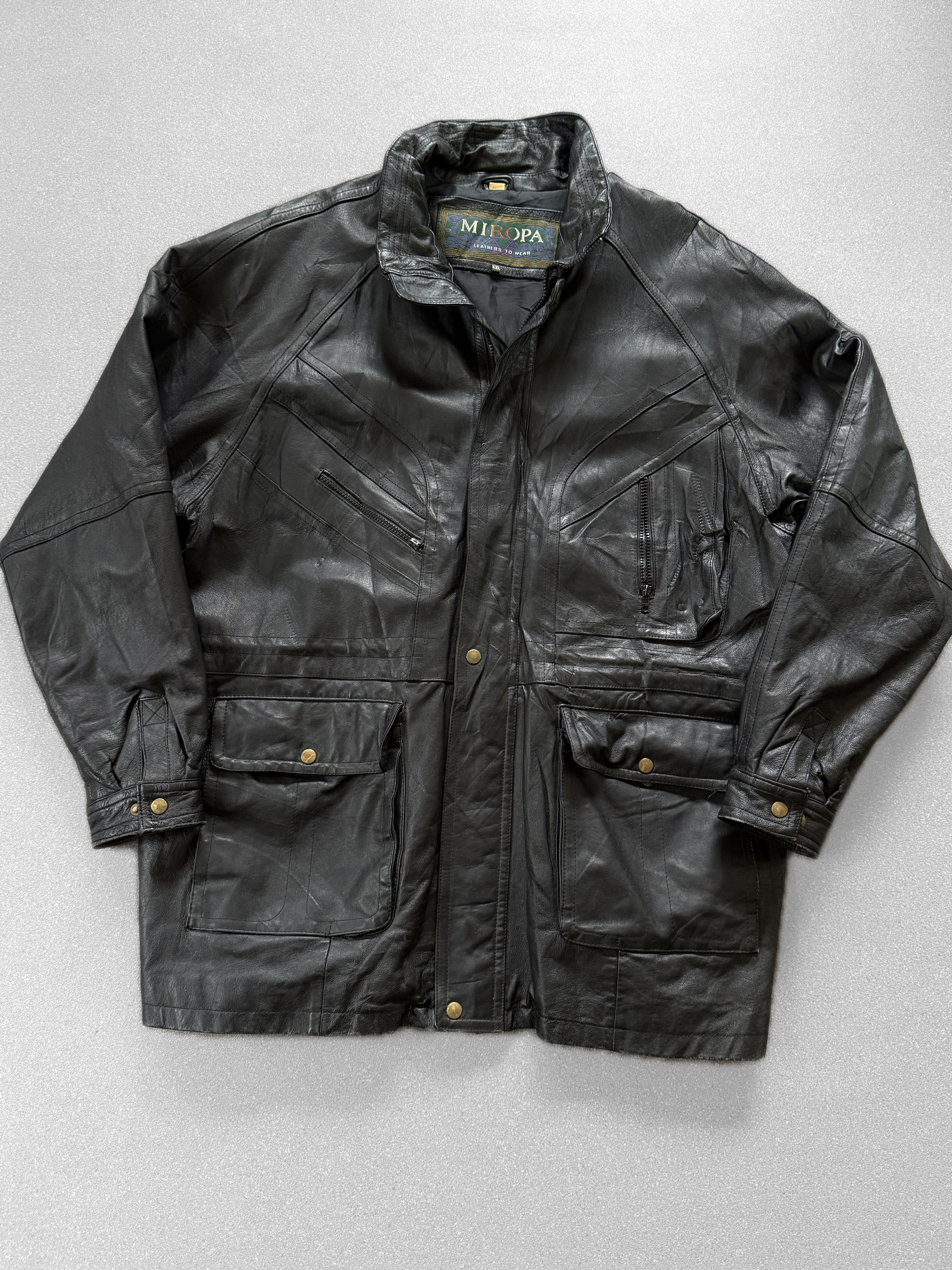 Chaqueton vintage 100% cuero (XL) 1