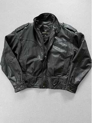 Chaqueta vintage 100% cuero pesado (S)
