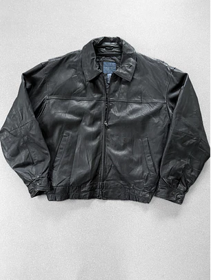 Chaqueta vintage 100% cuero pesado (XL)