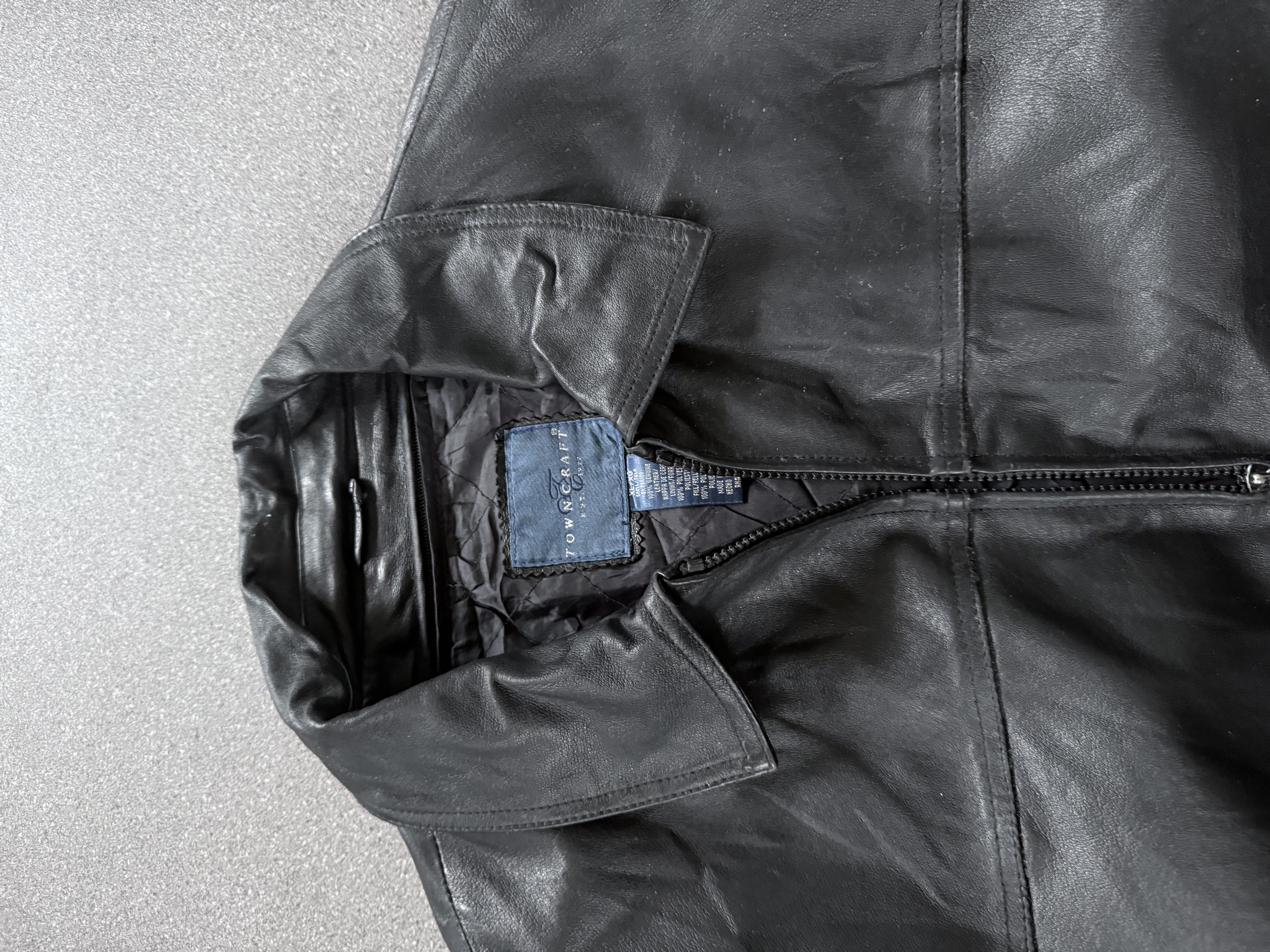 Chaqueta vintage 100% cuero pesado (XL) 3