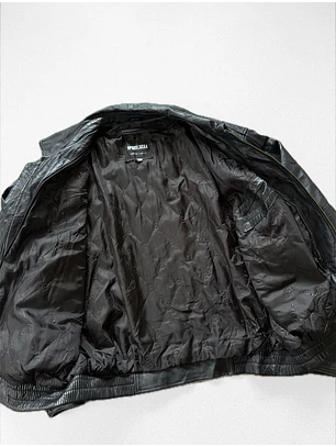 Chaqueta vintage de cuero pesado (XL)