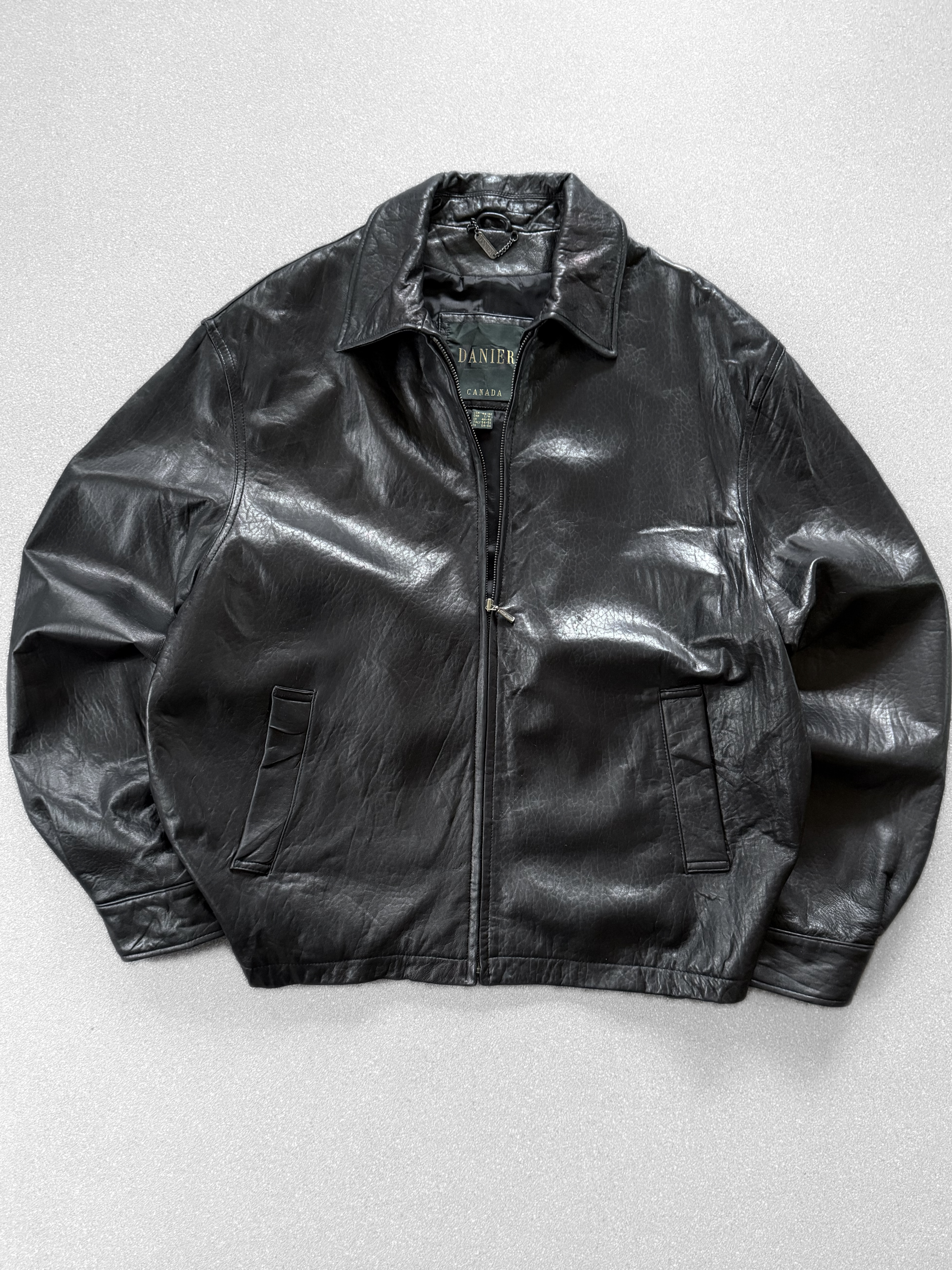 Chaqueta vintage 100% cuero (L) 1