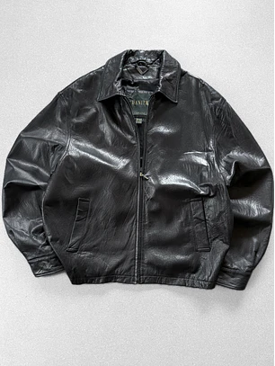 Chaqueta vintage 100% cuero (L)