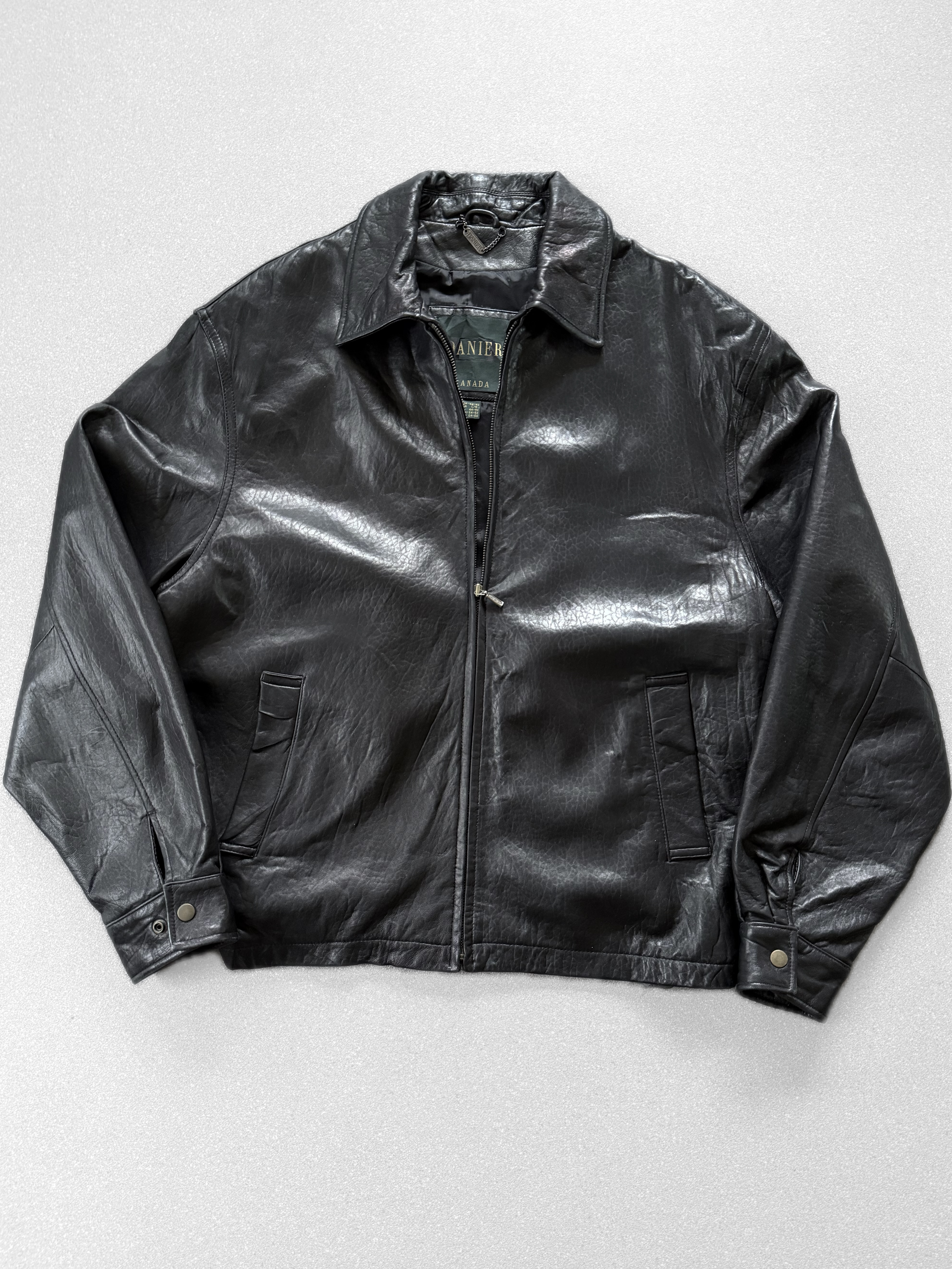 Chaqueta vintage 100% cuero (L) 2