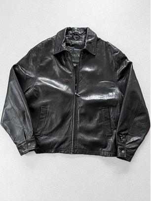 Chaqueta vintage 100% cuero (L)