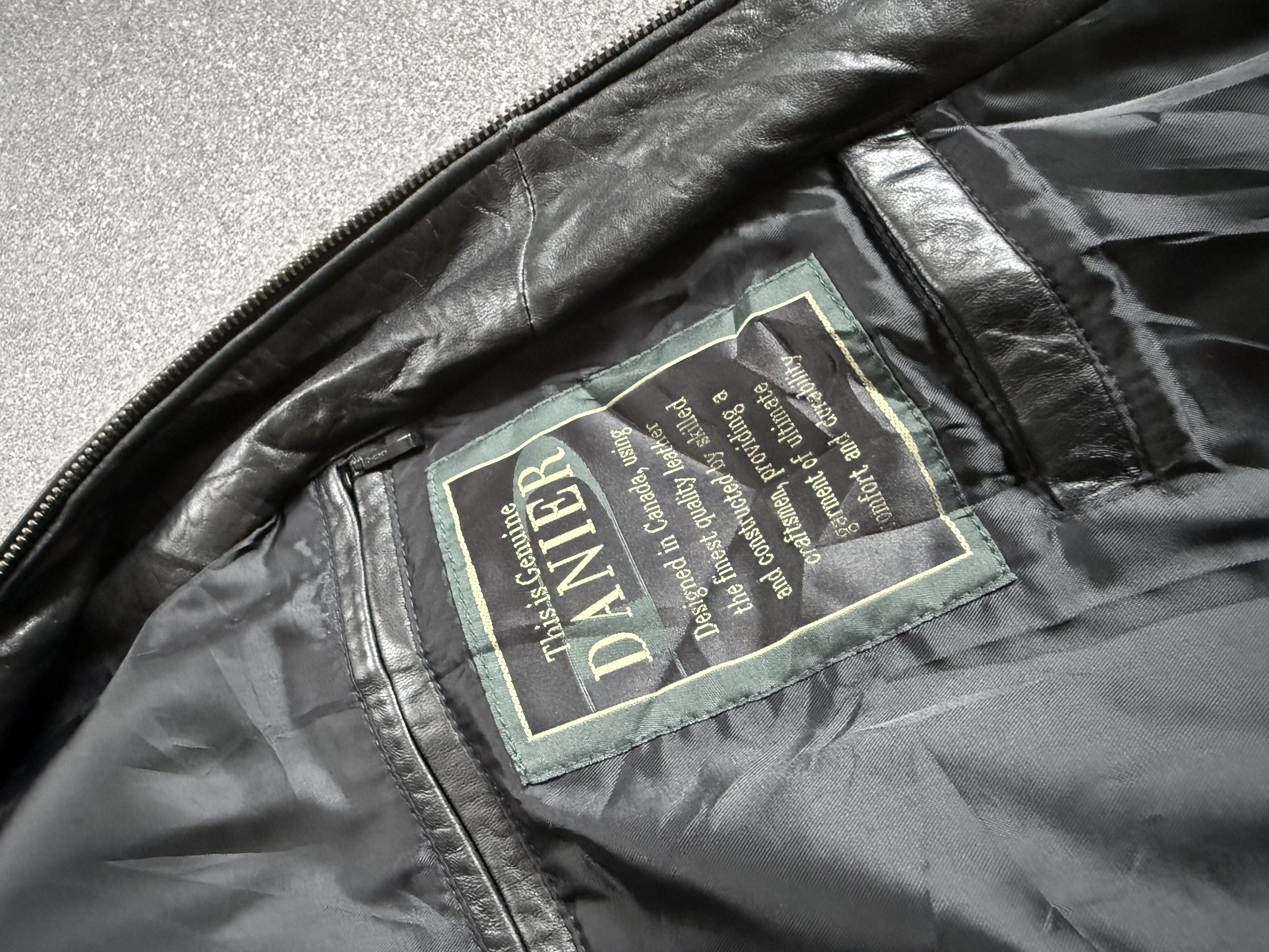 Chaqueta vintage 100% cuero (L) 3