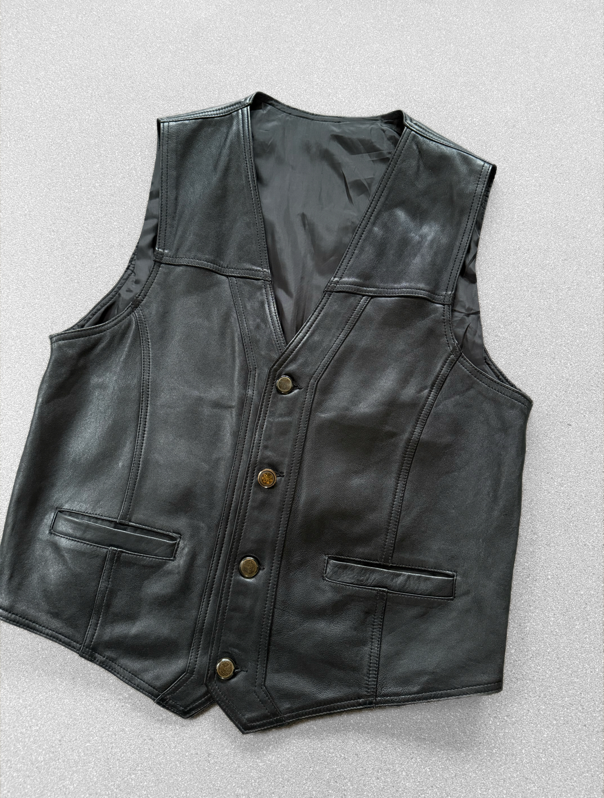 Vest vintage 100% cuero (M) 2