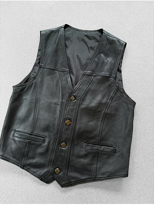Vest vintage 100% cuero (M)