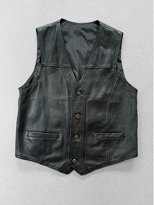 Vest vintage 100% cuero (M)