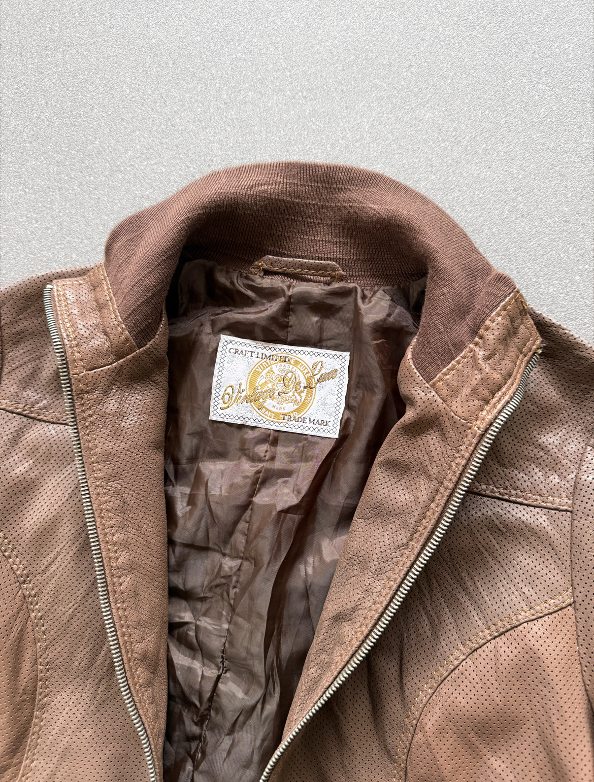 Chaqueta vintage 100% cuero (XS-S) 2