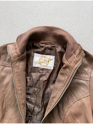 Chaqueta vintage 100% cuero (XS-S)
