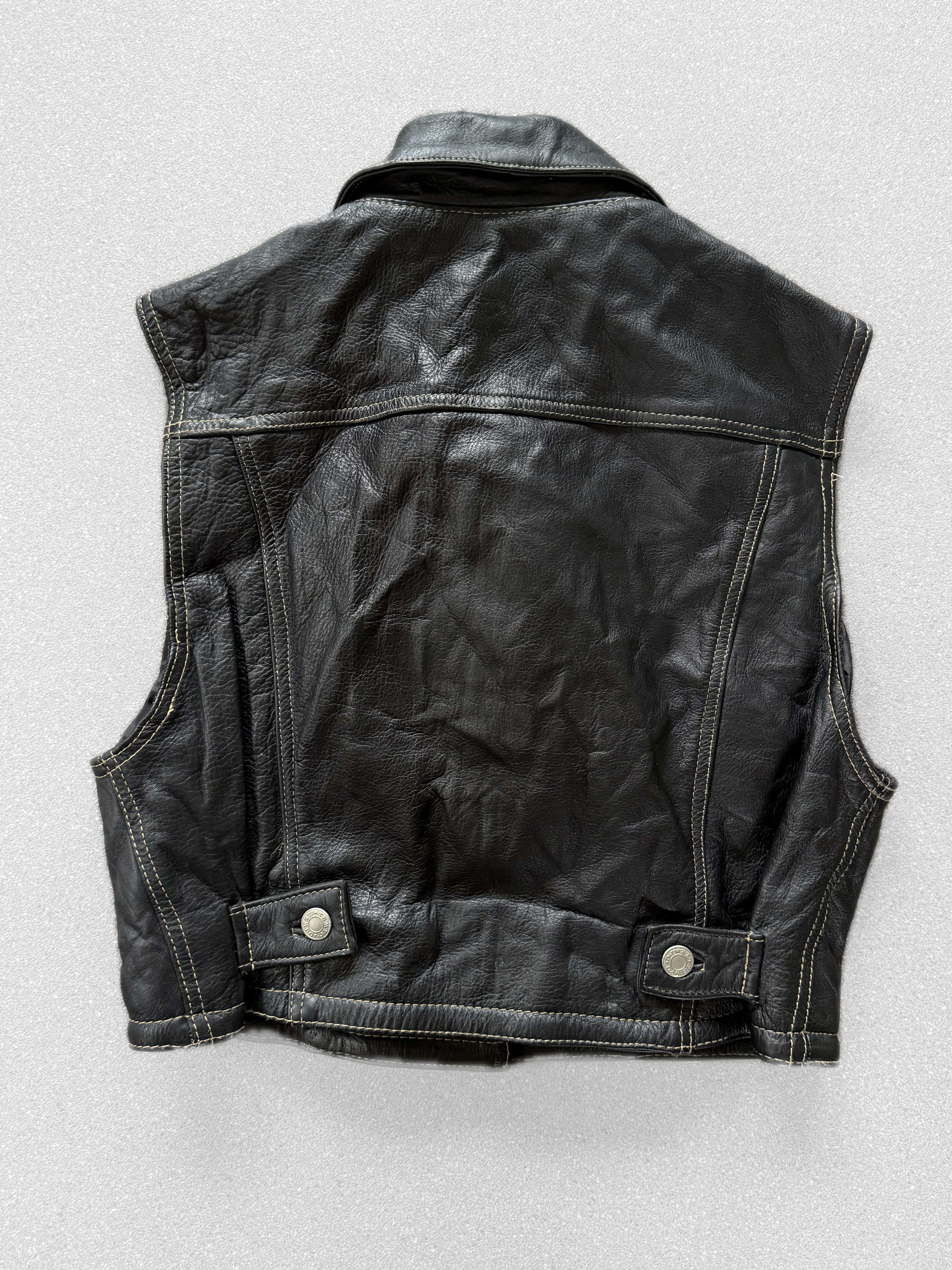 Vest cuero vintage (XS) 2