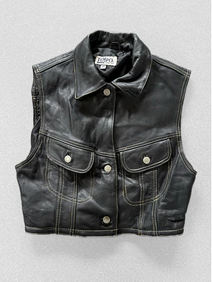 Vest cuero vintage (XS)